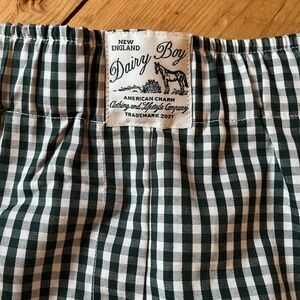 Pine green checkered Dairy Boy high waist slim fit boxers